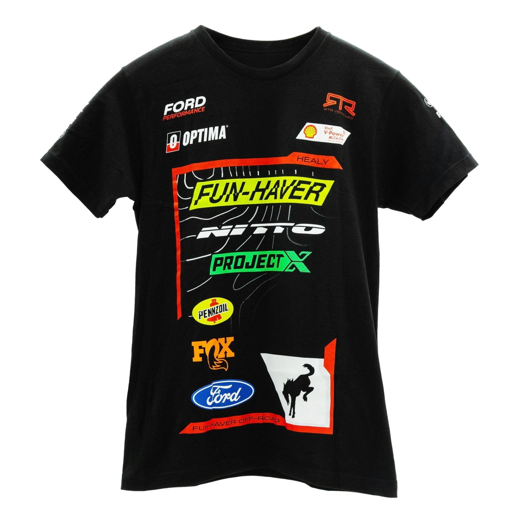 2024 Loren Healy Fun-Haver Off-Road Team Shirt, featuring team logo, made of 100% cotton, true to size.