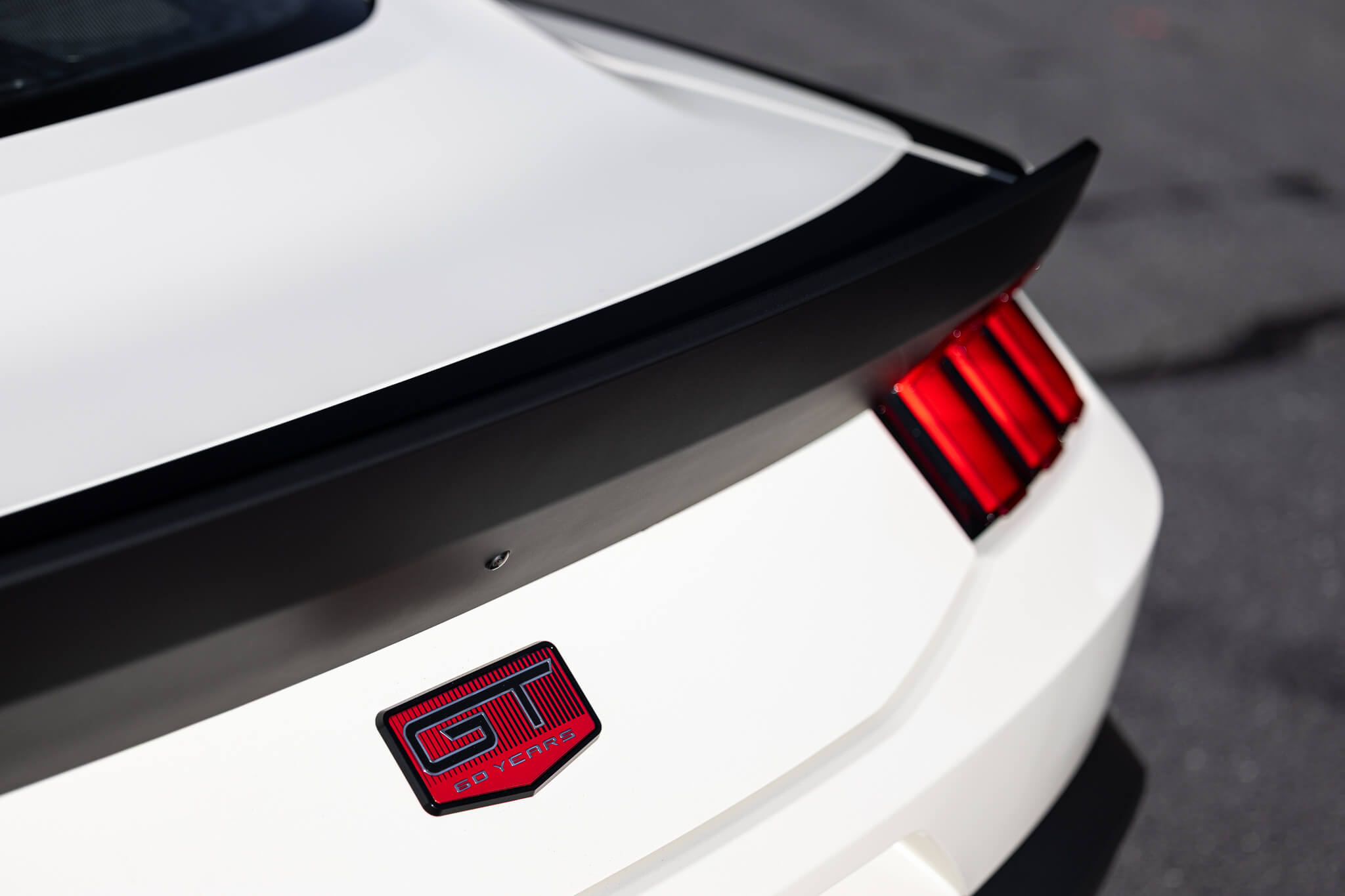 A Mustang RTR Spec 2 with a special rear red 60th Anniversary Mustang badge