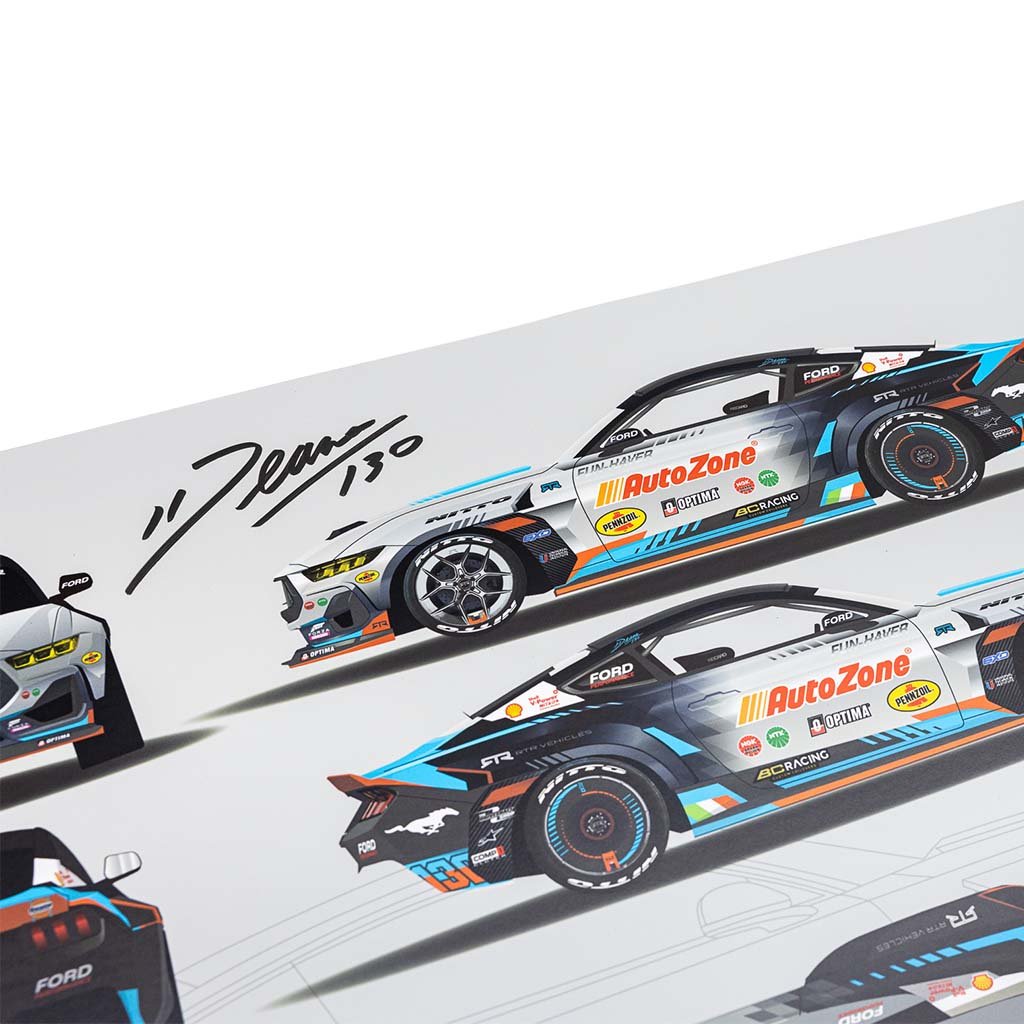 James Deane Autographed 2024 Formula Drift Livery Poster