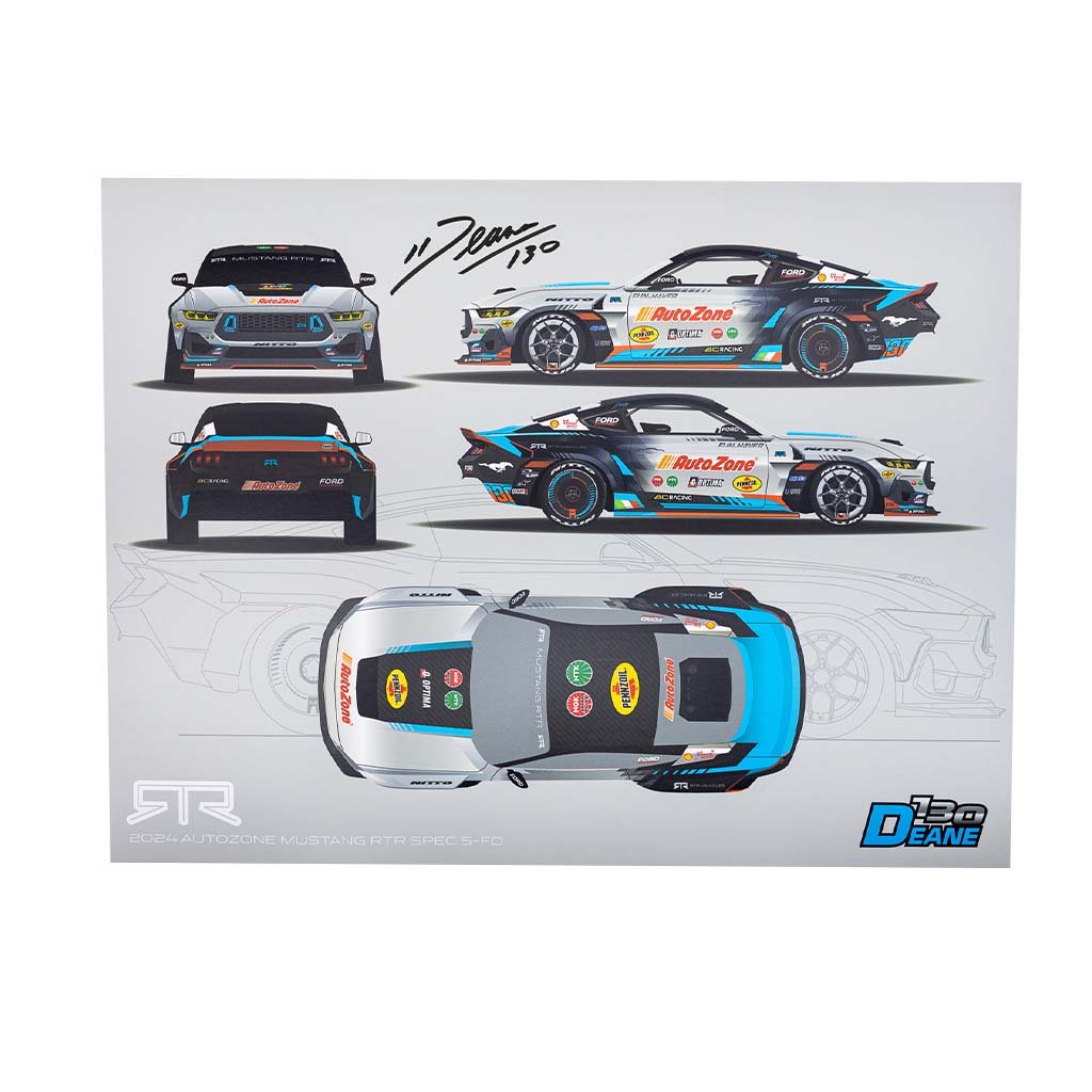 James Deane Autographed 2024 Formula Drift Livery Poster