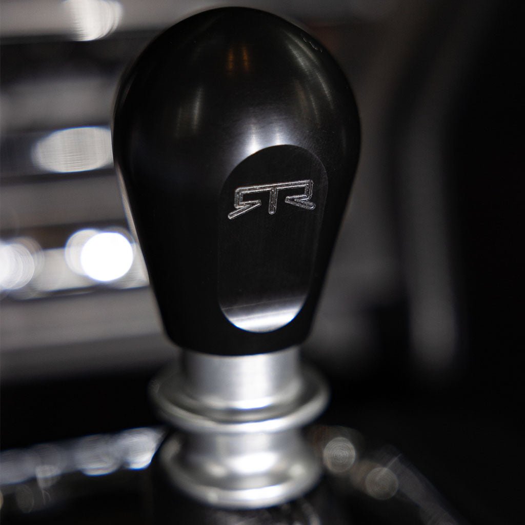 Ford Mustang RTR White Shift Knob - Black Engraving (15-20 GT