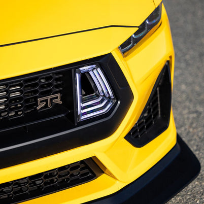 A close up image of the RTR Grille with LED air intakes