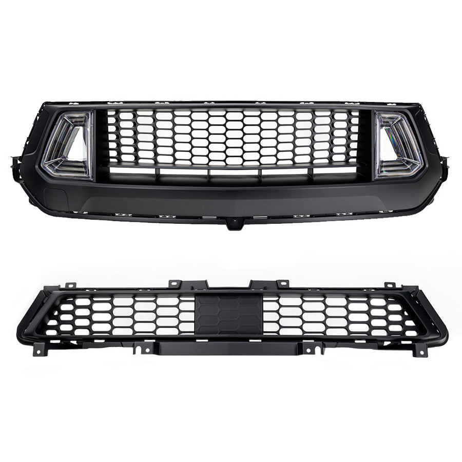 RTR Upper Grille w/ LED Air Intakes and RTR Lower Grille (24+ Mustang ...