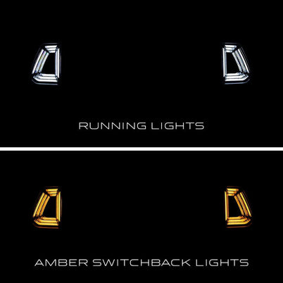 display of RTR grille running lights and switchback lights